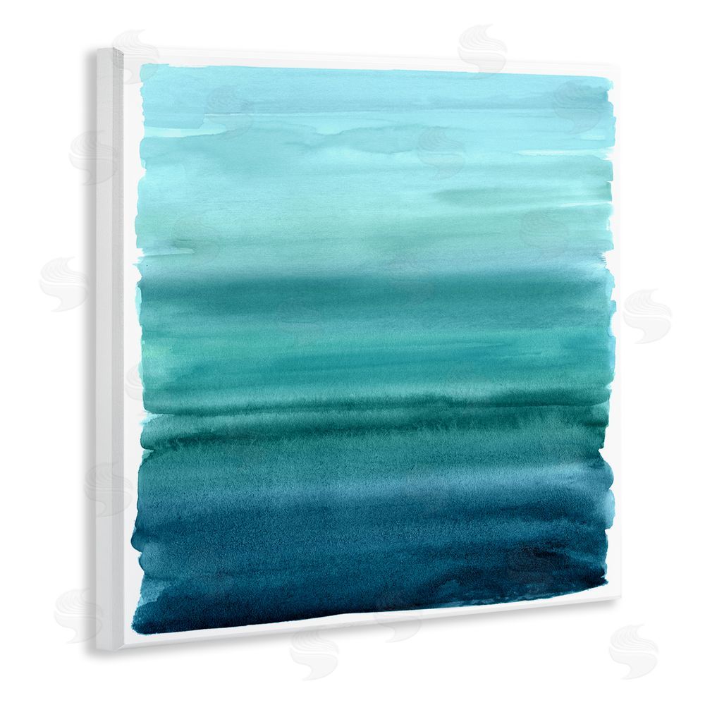 Allie Corbin Aqua Ombre Gradient Wooden Wall Plaque Art Print