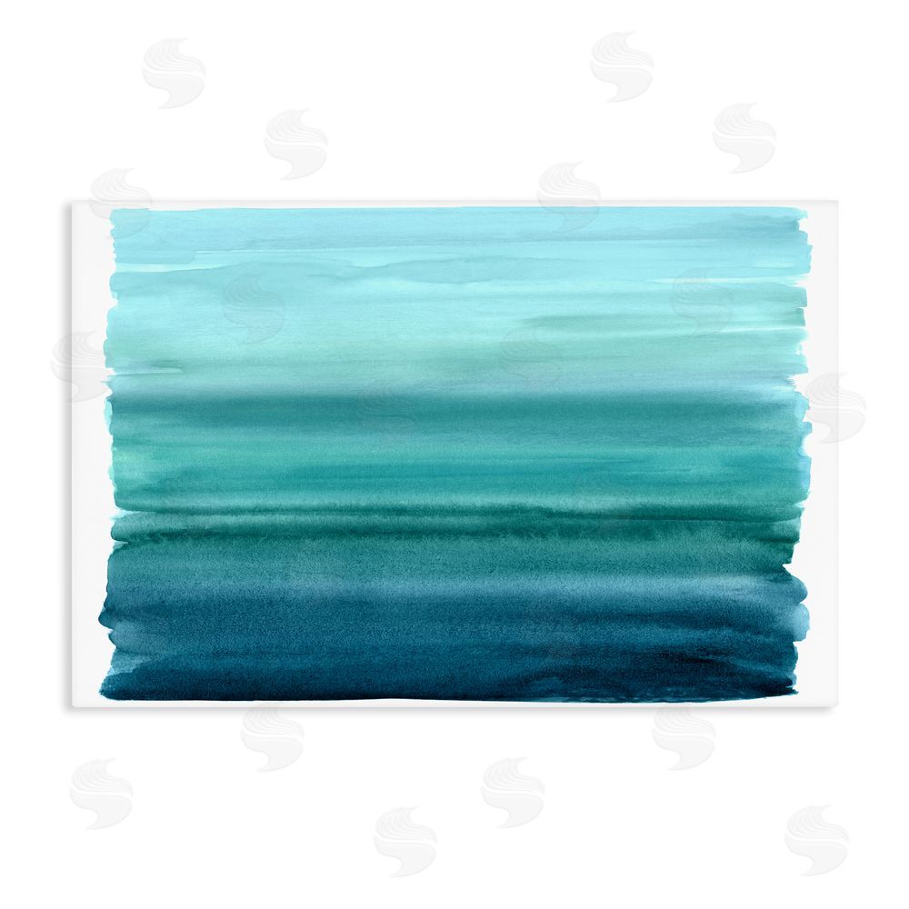 Allie Corbin Ombre Teal Gradient Stretched Canvas Wall Art Print