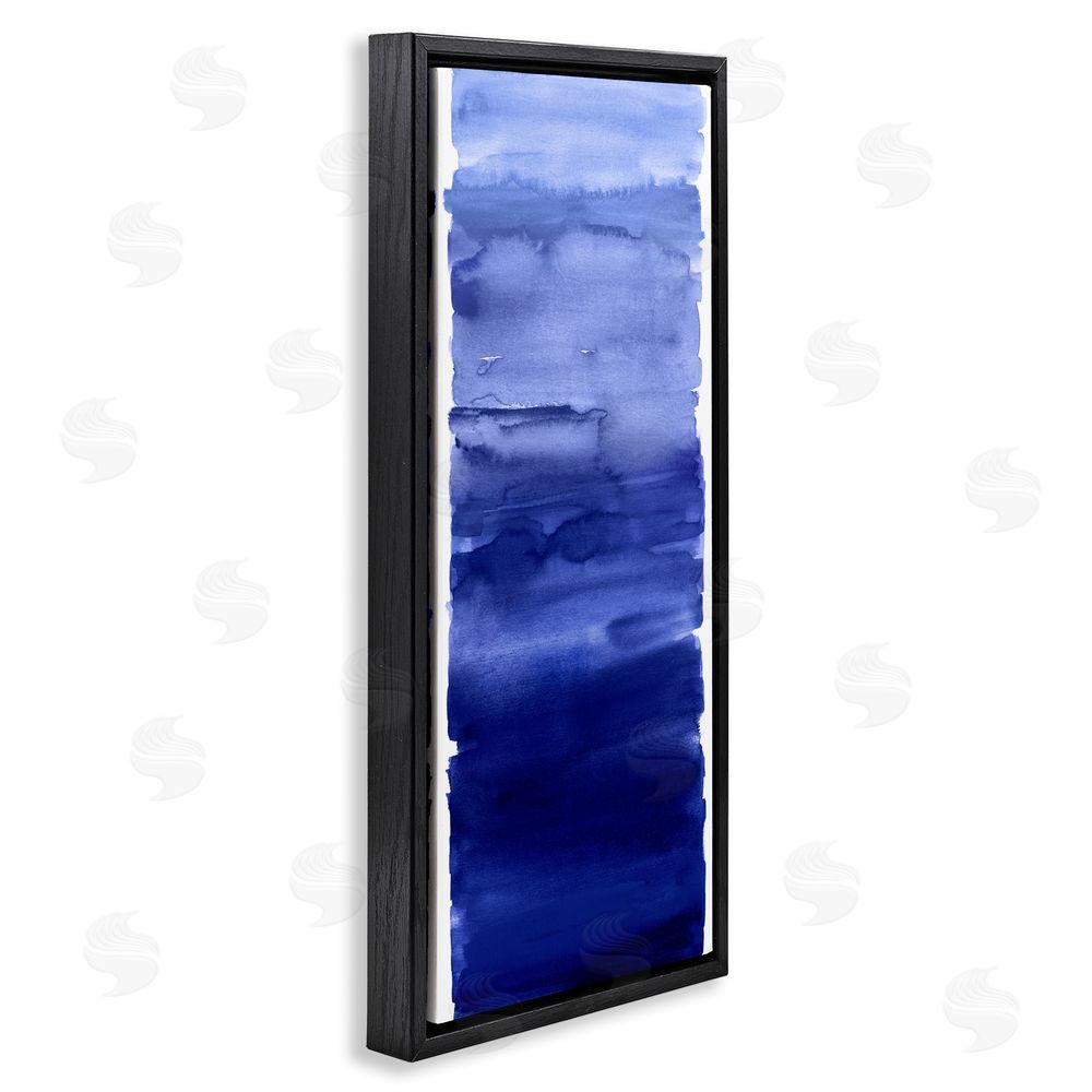 Allie Corbin Indigo Blend Gradient Black Floating Frame Canvas Wall Art Print