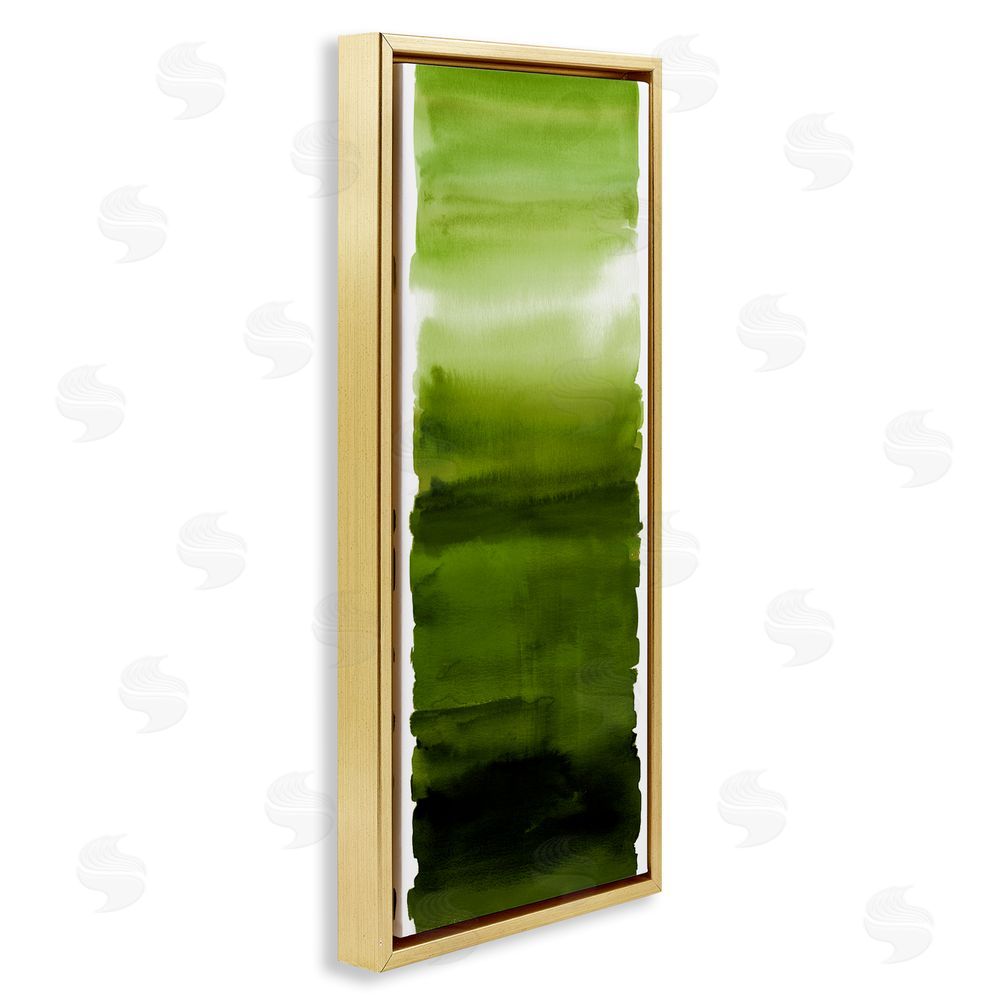 Allie Corbin Green Blend Gradient Gold Floating Frame Canvas Wall Art Print