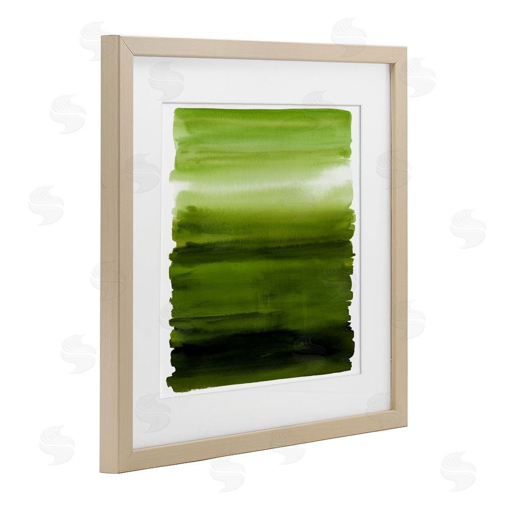 Allie Corbin Earthy Green Ombre Brown Framed Print Under Glass Wall Art