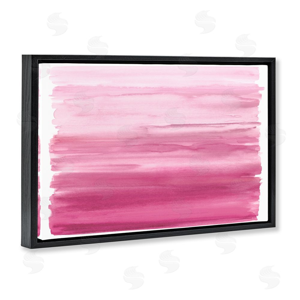 Allie Corbin Ombre Pink Blush Black Floating Frame Canvas Wall Art Print