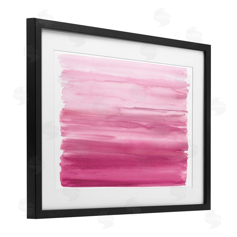 Allie Corbin Ombre Pink Blush Black Framed Print Under Glass Wall Art