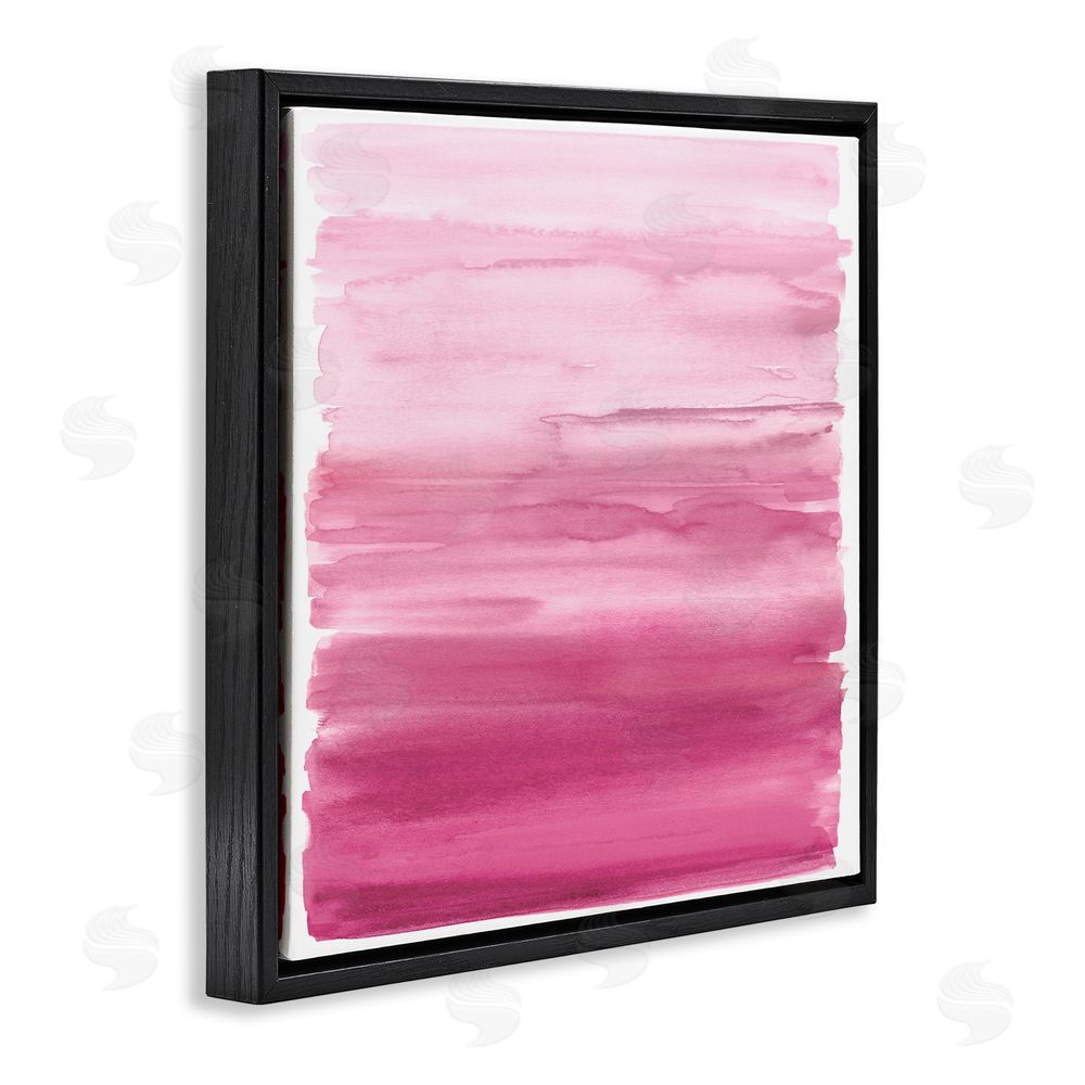 Allie Corbin Gradient Pink Blush Black Floating Frame Canvas Wall Art Print