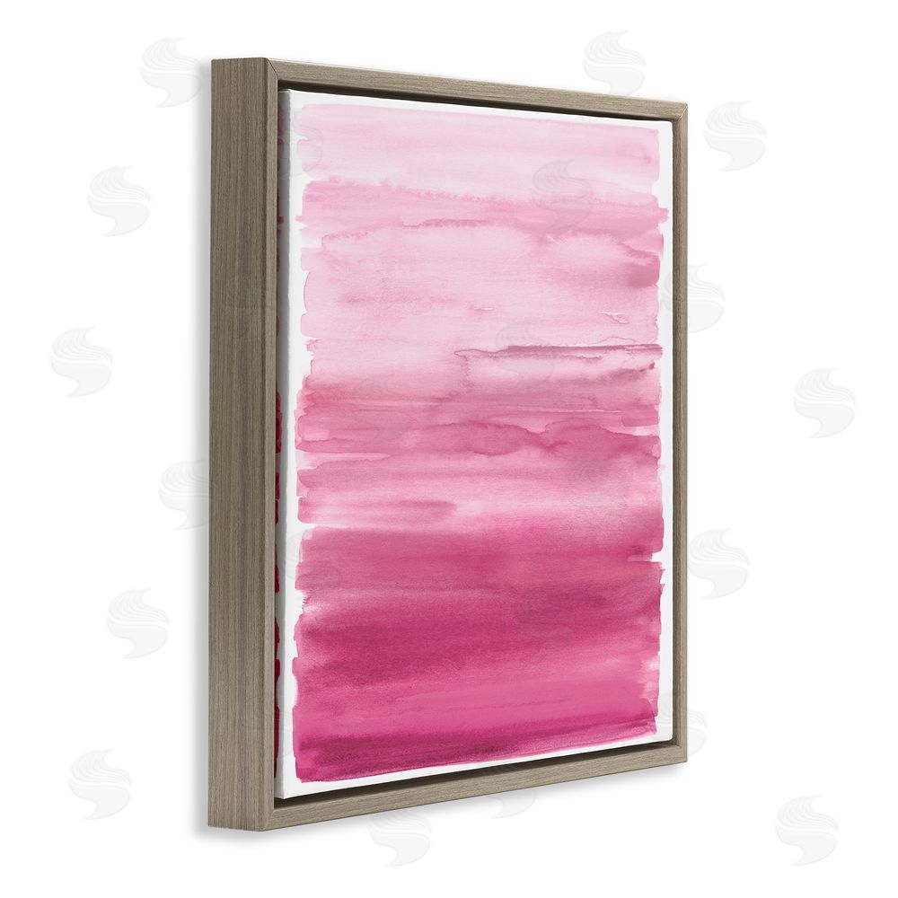Allie Corbin Gradient Pink Blush Brown Floating Frame Canvas Wall Art Print
