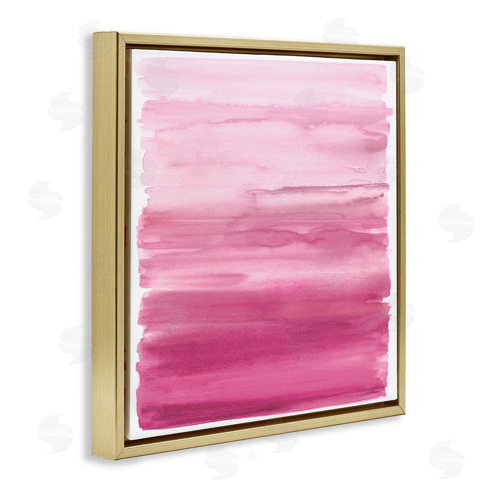 Allie Corbin Gradient Pink Blush Gold Floating Frame Canvas Wall Art Print