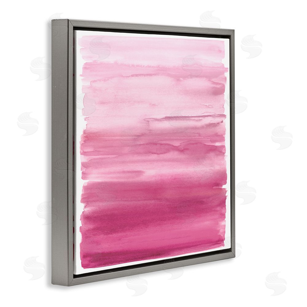 Allie Corbin Gradient Pink Blush Gray Floating Frame Canvas Wall Art Print
