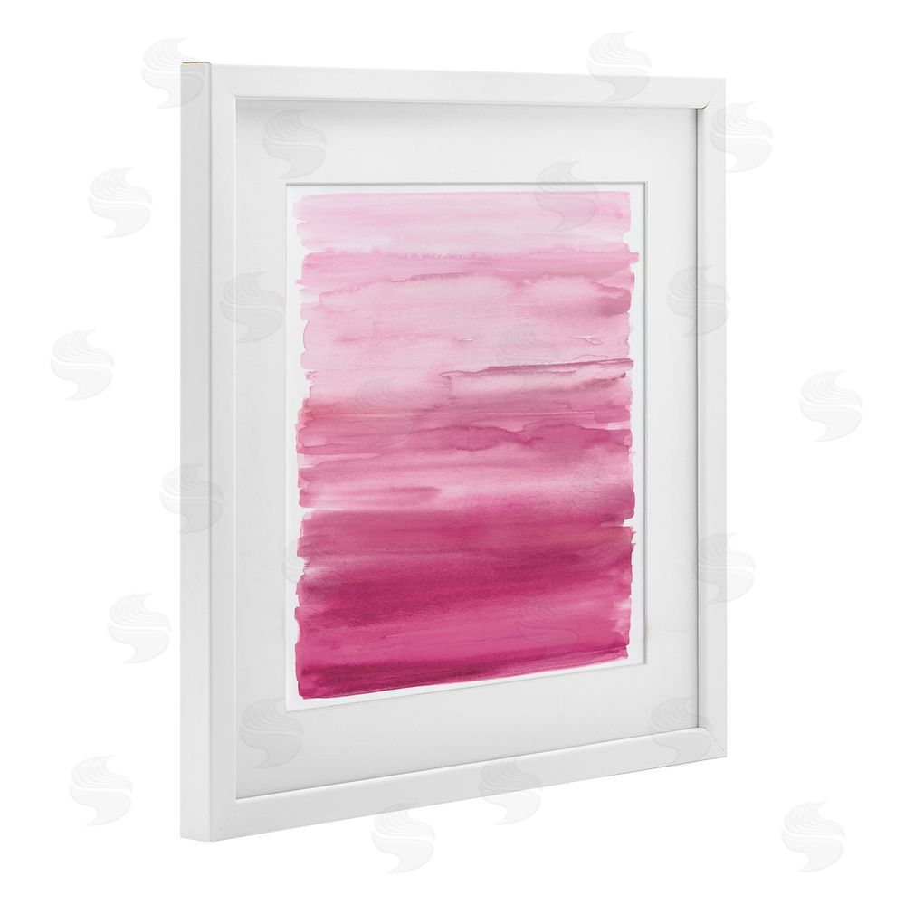 Allie Corbin Gradient Pink Blush White Framed Print Under Glass Wall Art