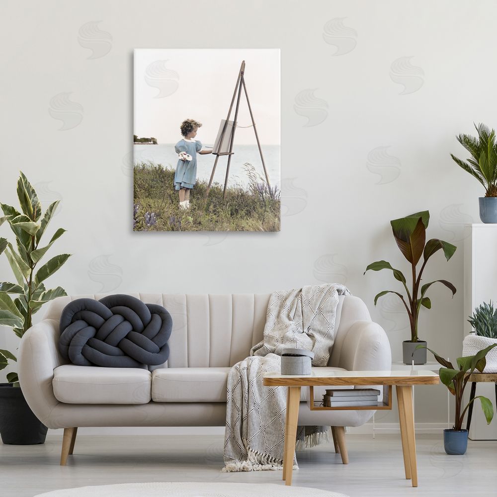 Kendra Dew Child Painting on Easel 