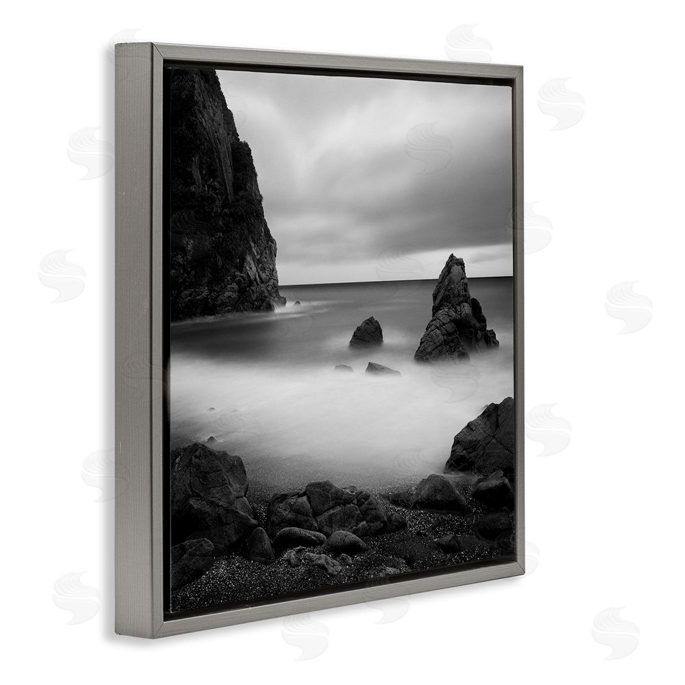 Chip Forelli Clear To The Horizon Gray Floating Frame Canvas Wall Art Print