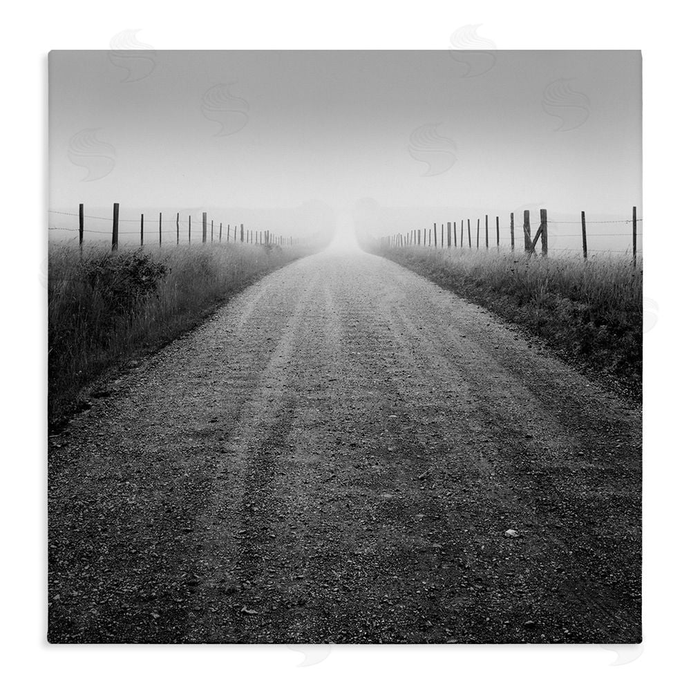 Chip Forelli Country Road in Morning Mist Stretched Canvas Wall Art
