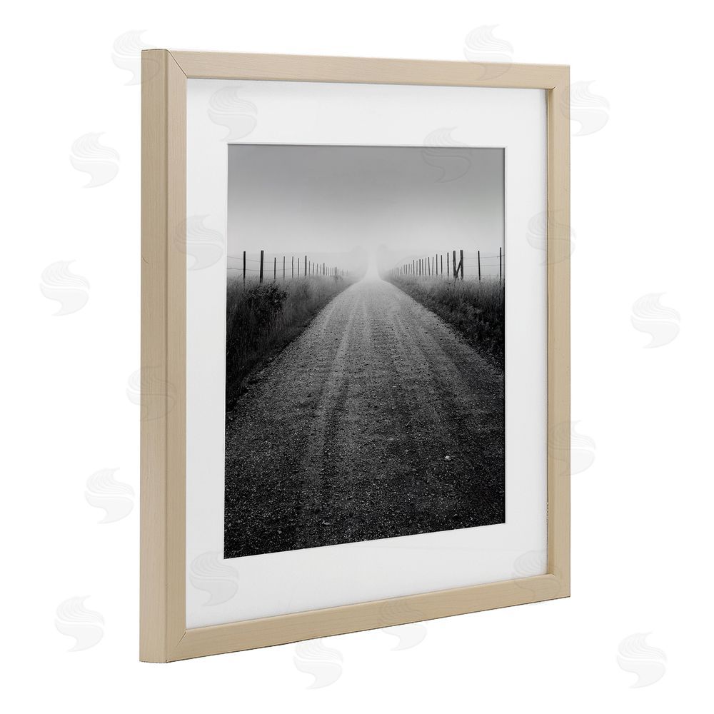 Chip Forelli Country Road in Morning Mist Brown Framed Print Under Glass Wall Art