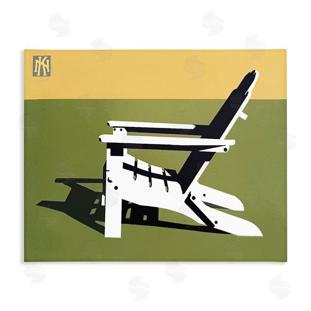 Jadei Graphics Minimal Sunlit Lounge Chair Stretched Canvas Wall Art Print