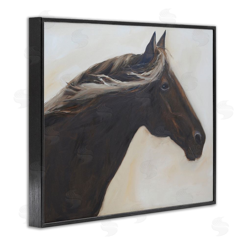 Jadei Graphics The Mare In Profile Black Framed Giclee Wall Art Print