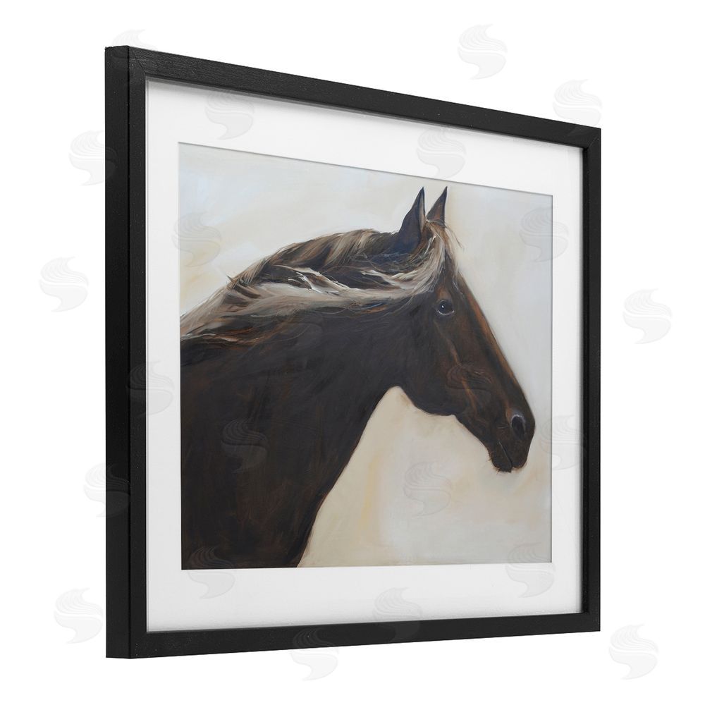 Jadei Graphics The Mare In Profile Black Framed Print Under Glass Wall Art
