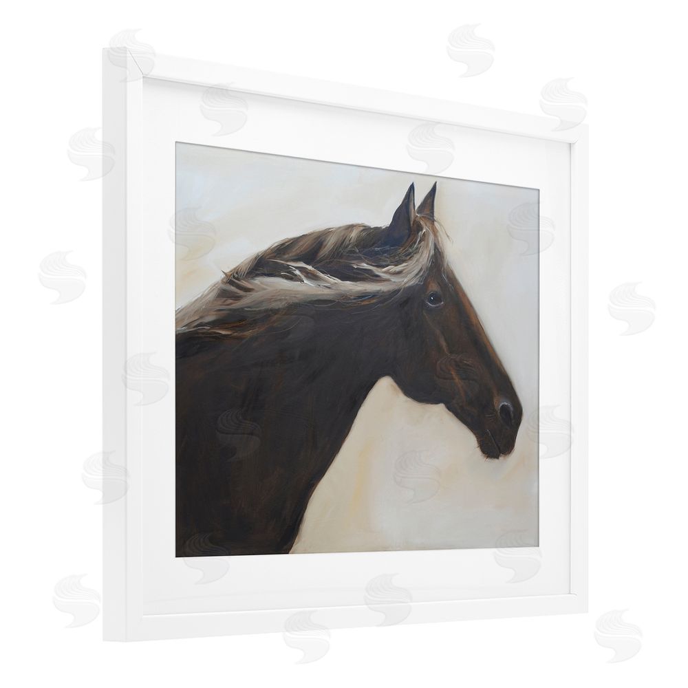 Jadei Graphics The Mare In Profile White Framed Print Under Glass Wall Art