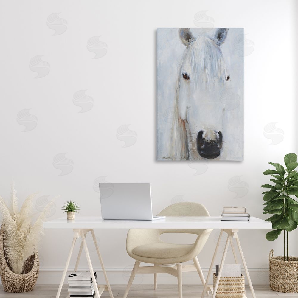 Jadei Graphics Pure White Horse Portrait 