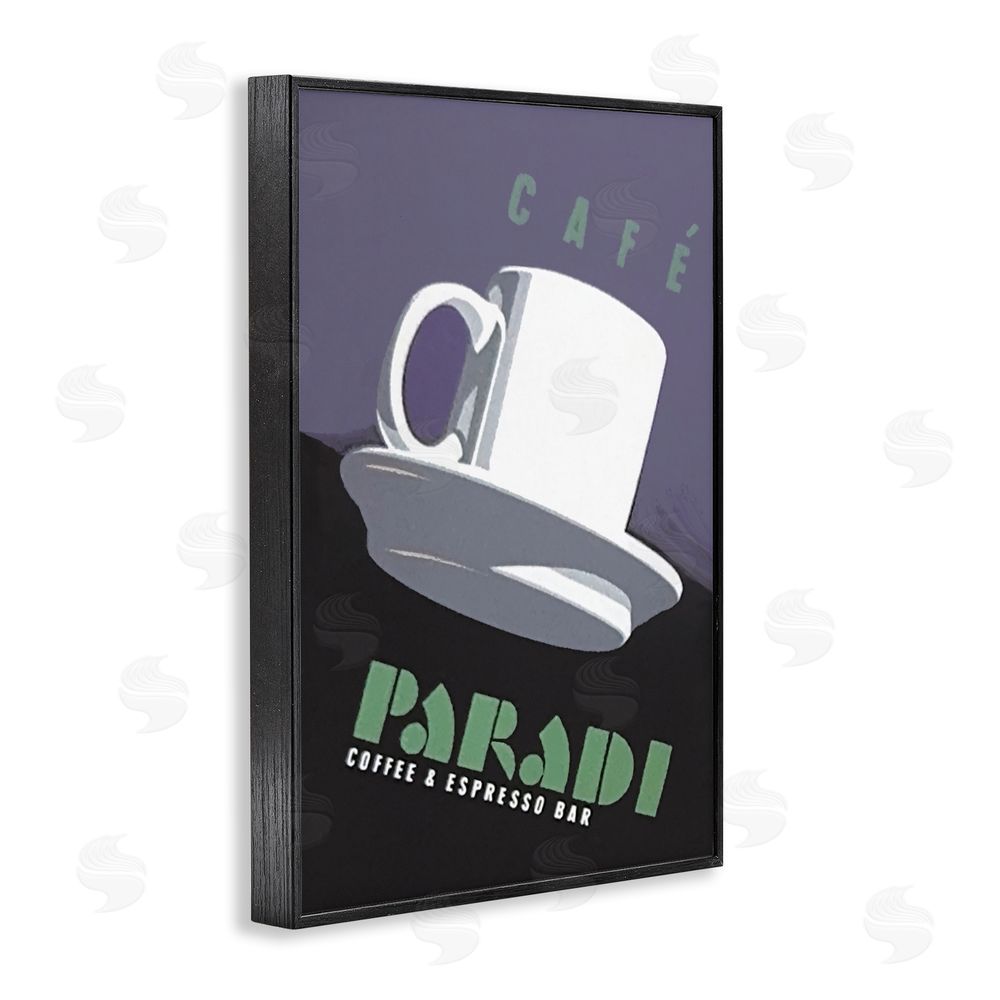 Jadei Graphics Paradi Coffee & Espresso Black Framed Giclee Wall Art Print