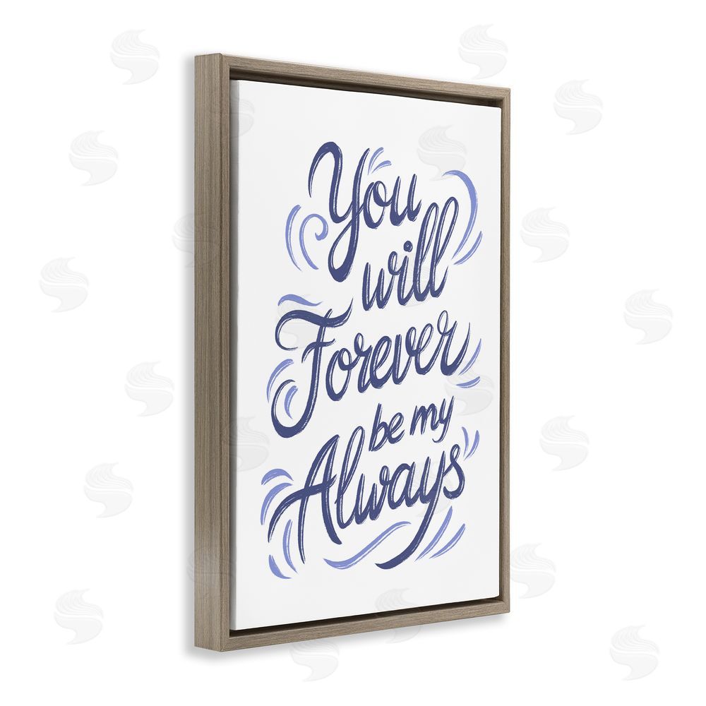 Martina Pavlova Forever Be My Always Brown Floating Framed Canvas Wall Art