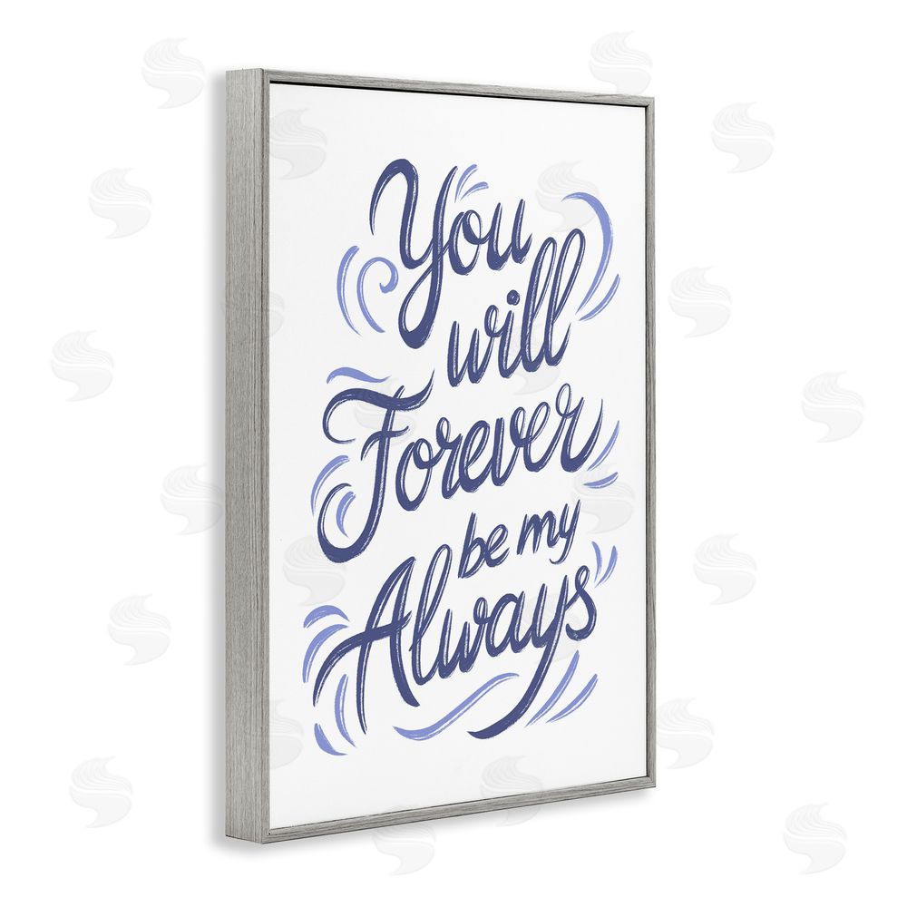 Martina Pavlova Forever Be My Always Gray Framed Giclee Wall Art