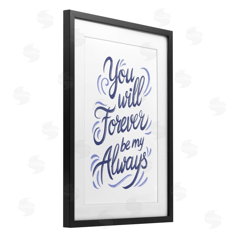 Martina Pavlova Forever Be My Always Black Framed Print Under Glass Wall Art