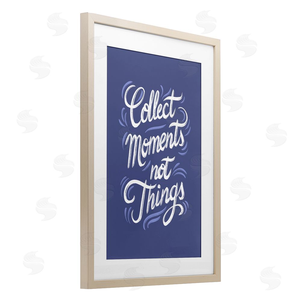 Martina Pavlova Collect Moments Not Things Brown Framed Print Under Glass Wall Art