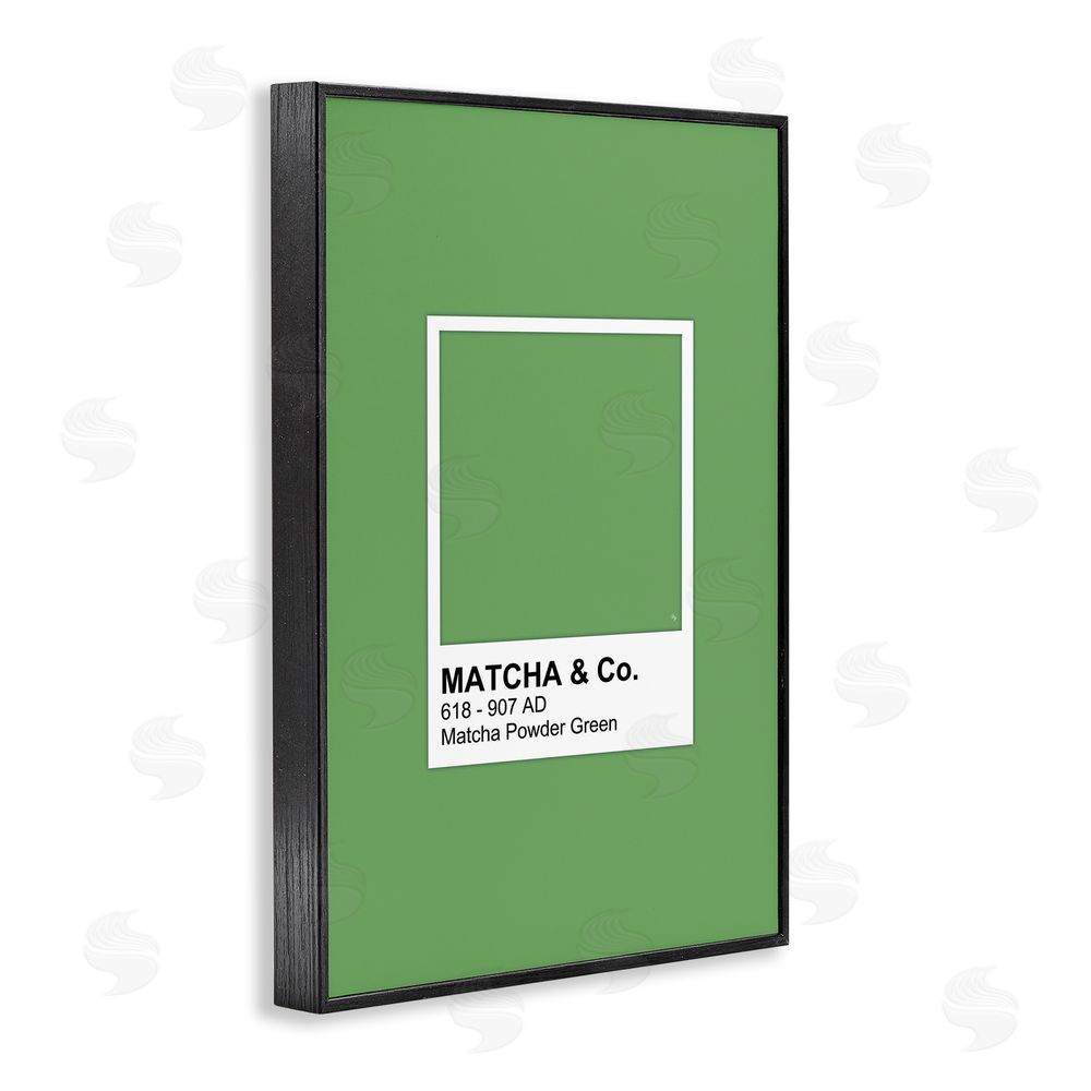 Martina Pavlova Matcha Powder Green Shade Black Framed Giclee Wall Art Print