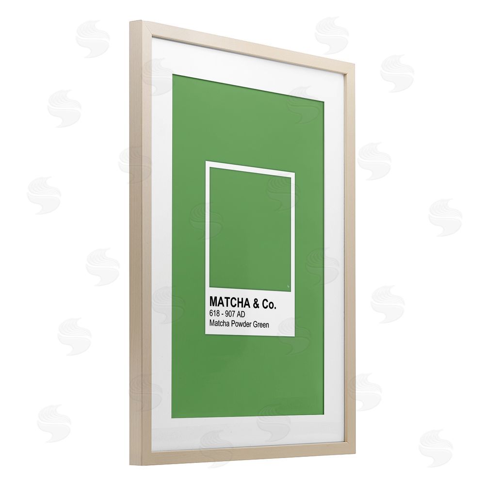 Martina Pavlova Matcha Powder Green Shade Brown Framed Print Under Glass Wall Art