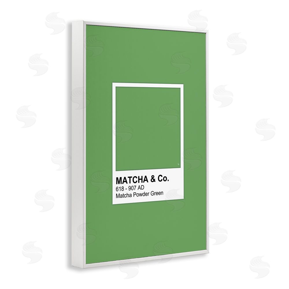 Martina Pavlova Matcha Powder Green Shade White Framed Giclee Wall Art Print