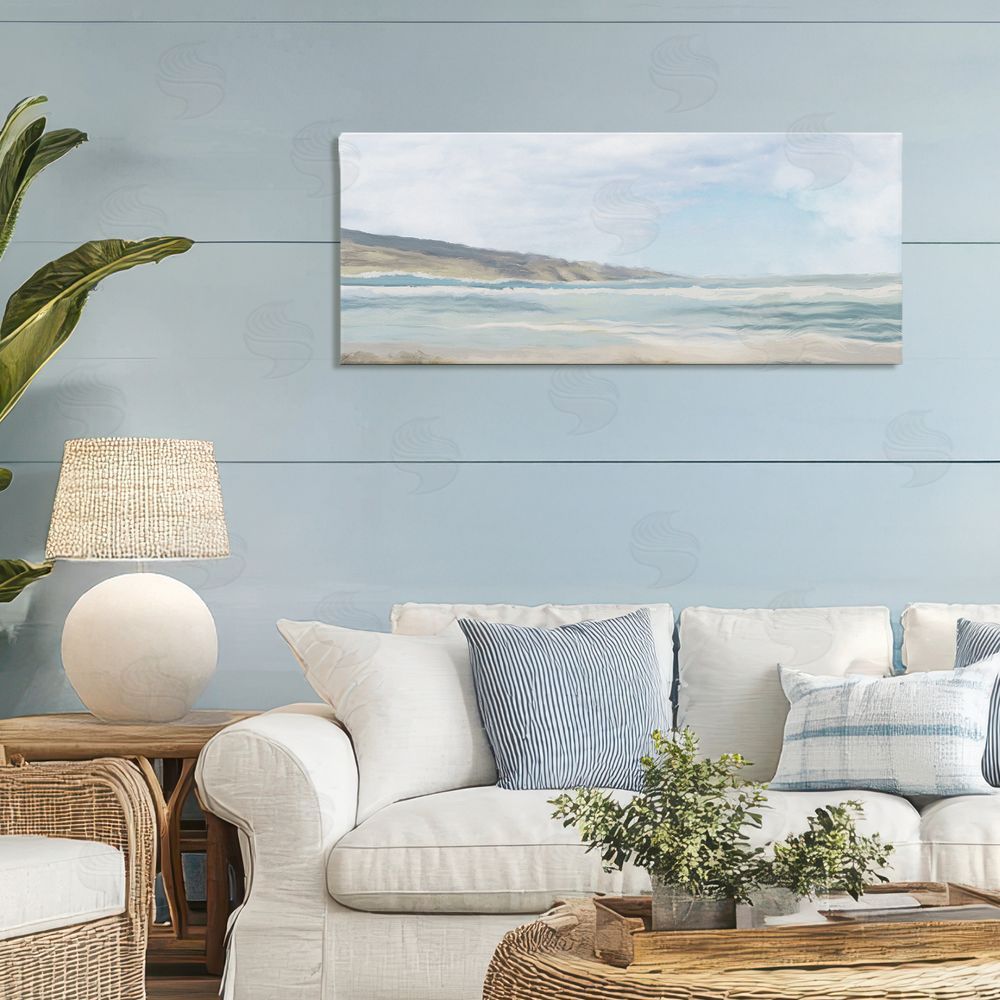 Elizabeth Medley Cape Shore Seascape Stretched Canvas Wall Art in Room