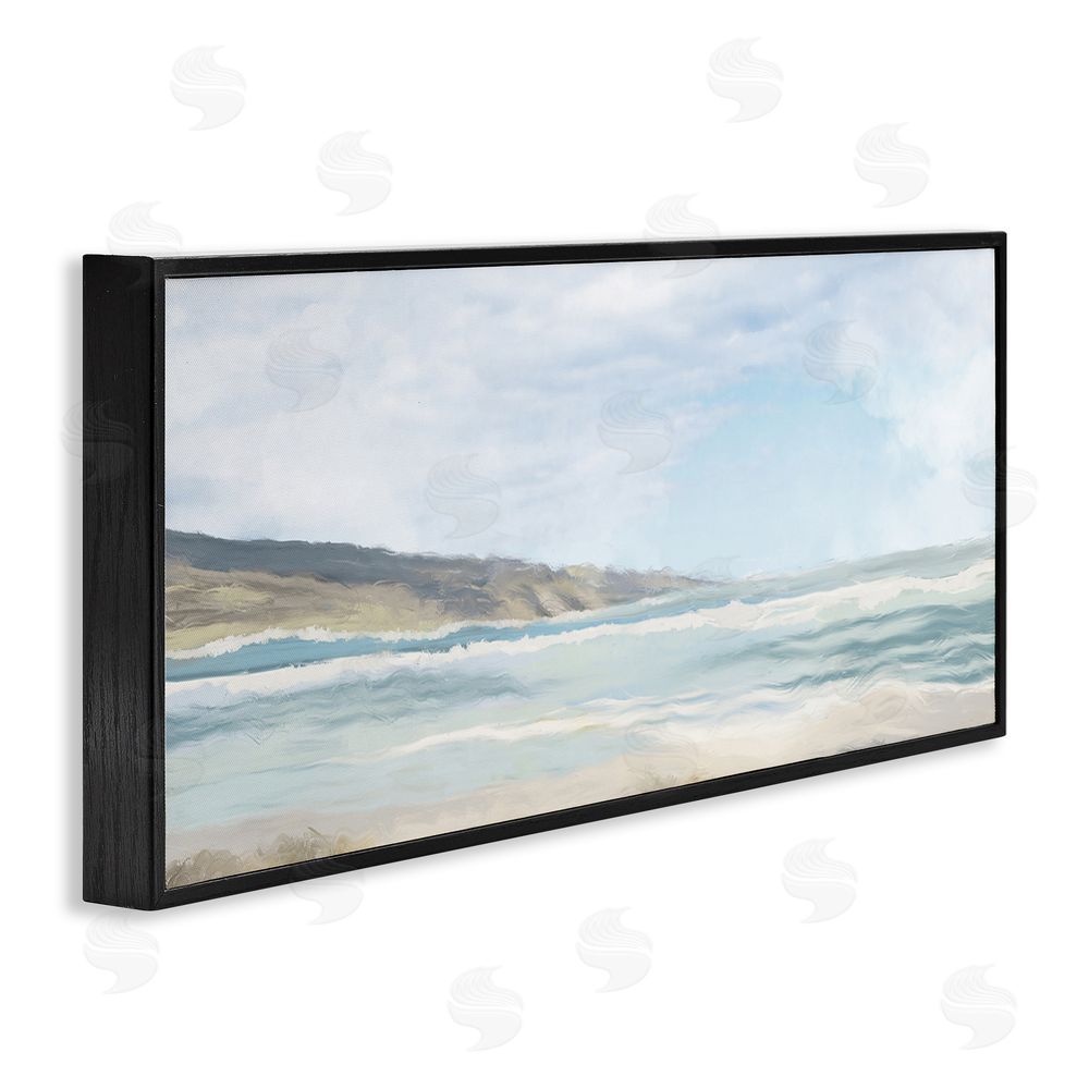 Elizabeth Medley Cape Shore Seascape Black Framed Giclee Wall Art Print