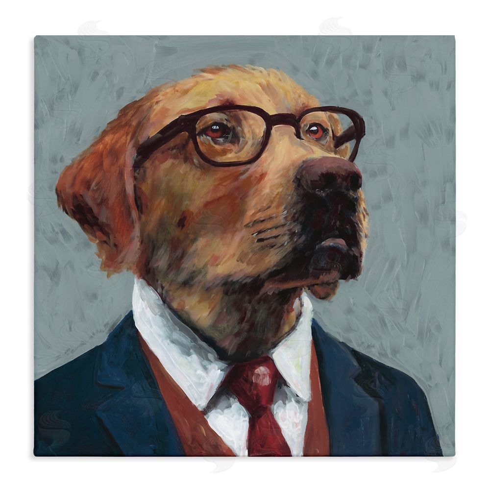 Studio Bautista Bark Kent Portrait Stretched Canvas Wall Art Print
