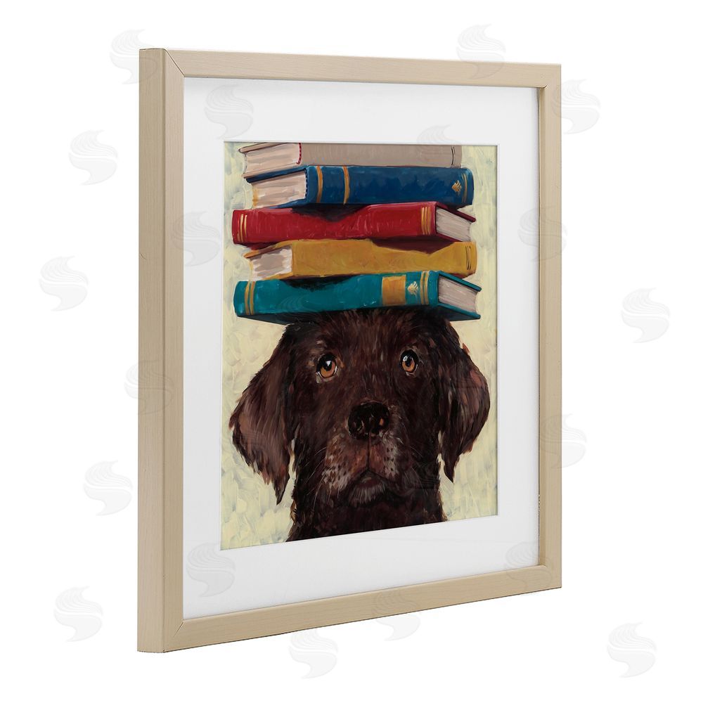 Studio Bautista Studious Abby Dog Brown Framed Print Under Glass Wall Art