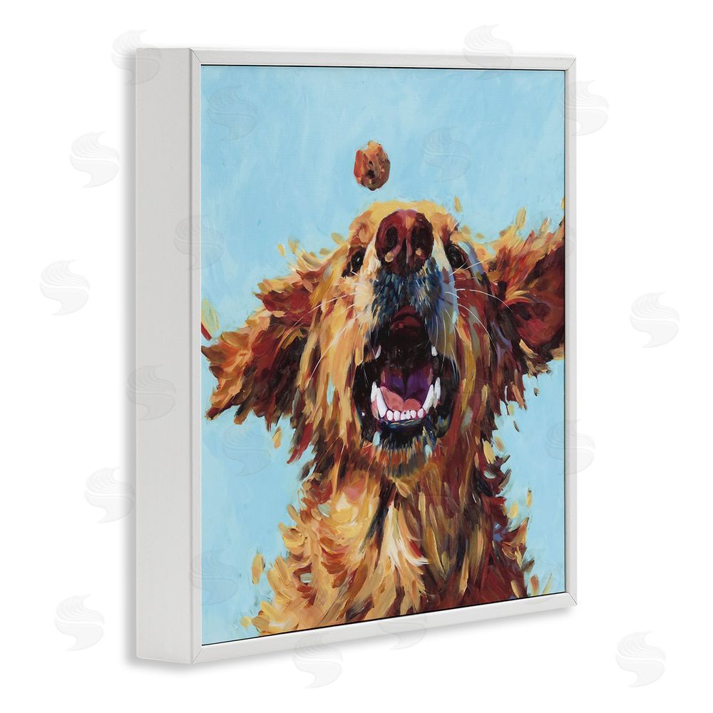 Studio Bautista Treato Loyal Dog White Framed Giclee Wall Art Print