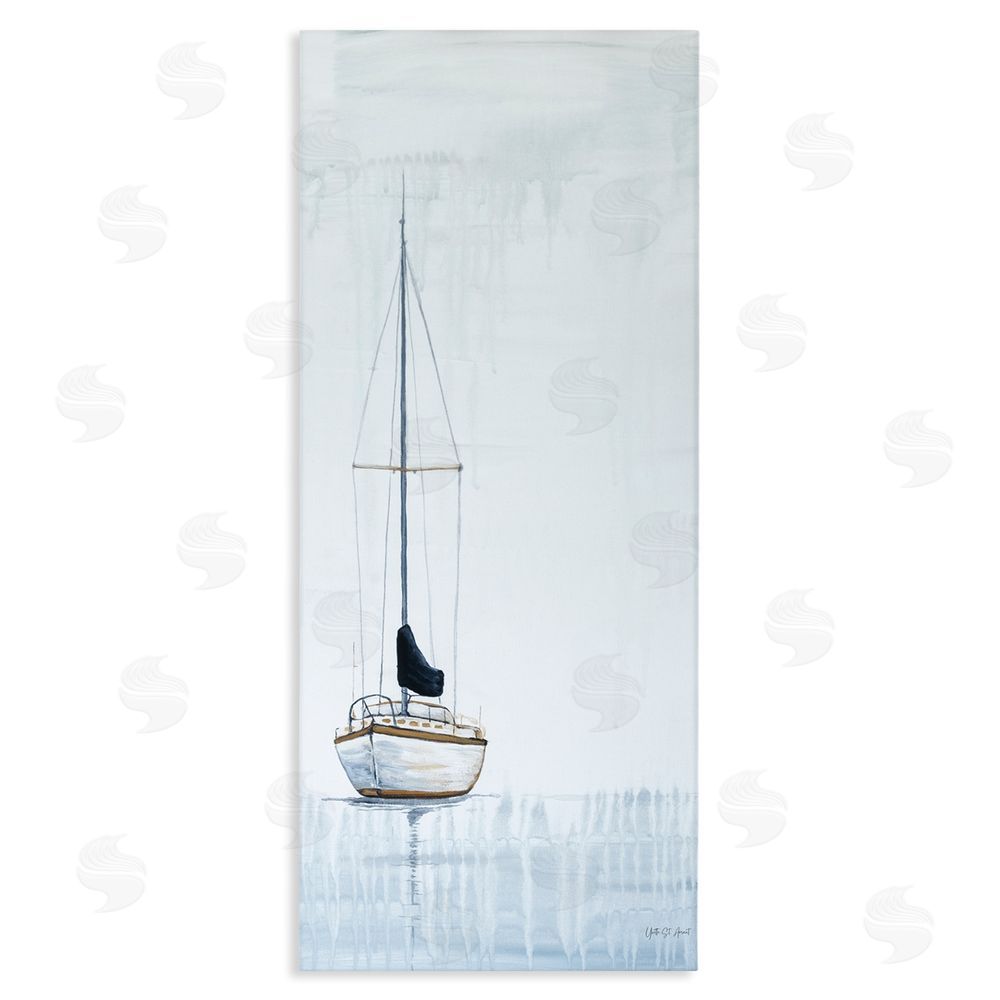 Yvette St. Amant Anchor Down Calm Sailing Vessel Stretched Canvas Wall Art Print