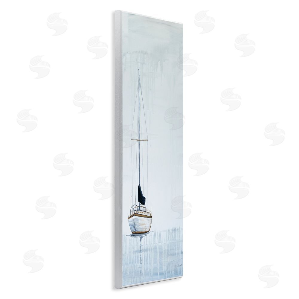 Yvette St. Amant Anchor Down Calm Sailing Vessel Wooden Wall Plaque Art Print