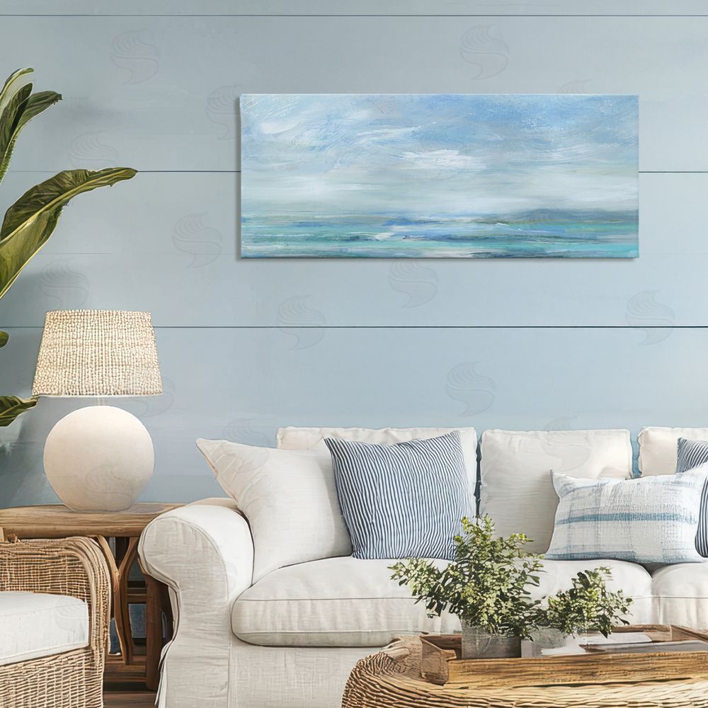 Danhui Nai Beyond The Blue Stretched Canvas Wall Art in Room