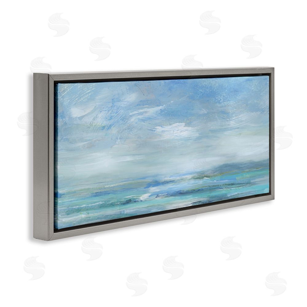 Danhui Nai Beyond The Blue Gray Floating Frame Canvas Wall Art Print