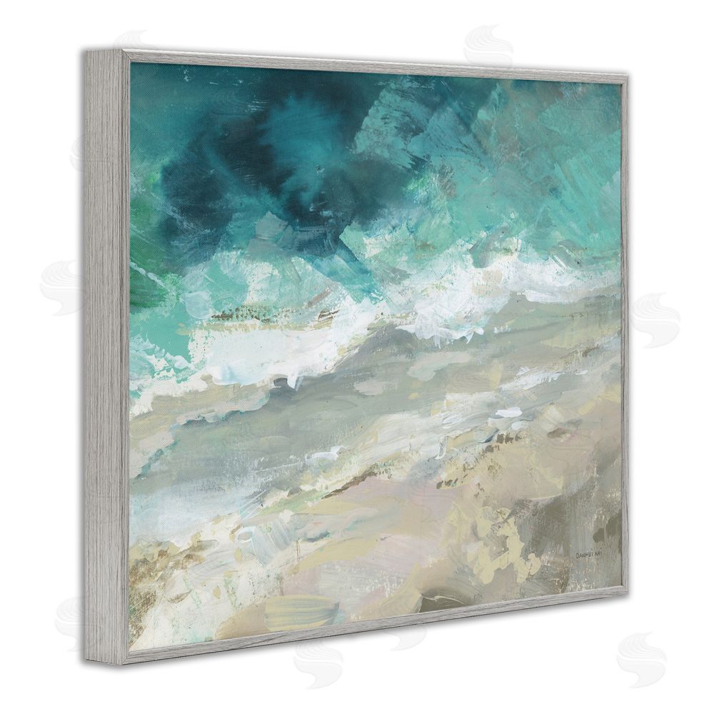 Danhui Nai Aerial Sea View Abstraction Gray Framed Giclee Wall Art Print