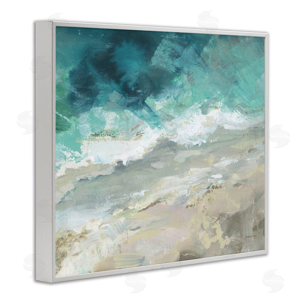 Danhui Nai Aerial Sea View Abstraction White Framed Giclee Wall Art Print