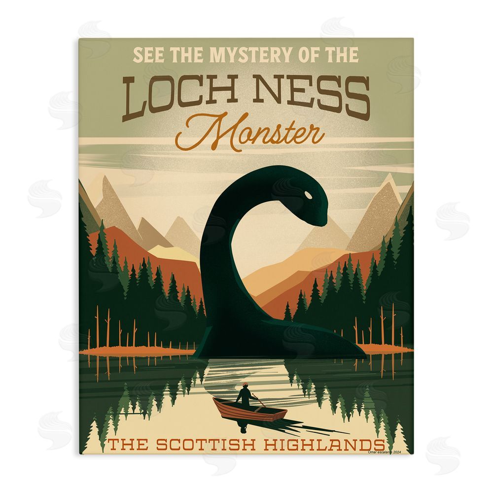 Omar Escalante Folklore Monster Tourism Stretched Canvas Wall Art