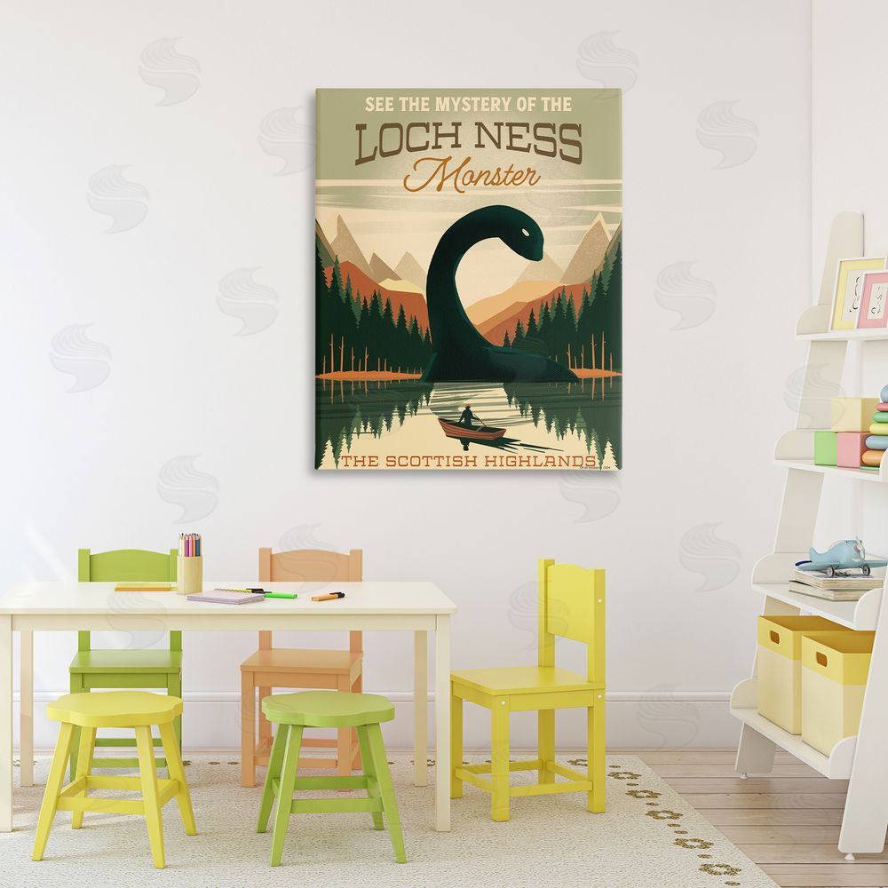 Omar Escalante Folklore Monster Tourism Stretched Canvas Wall Art in Room