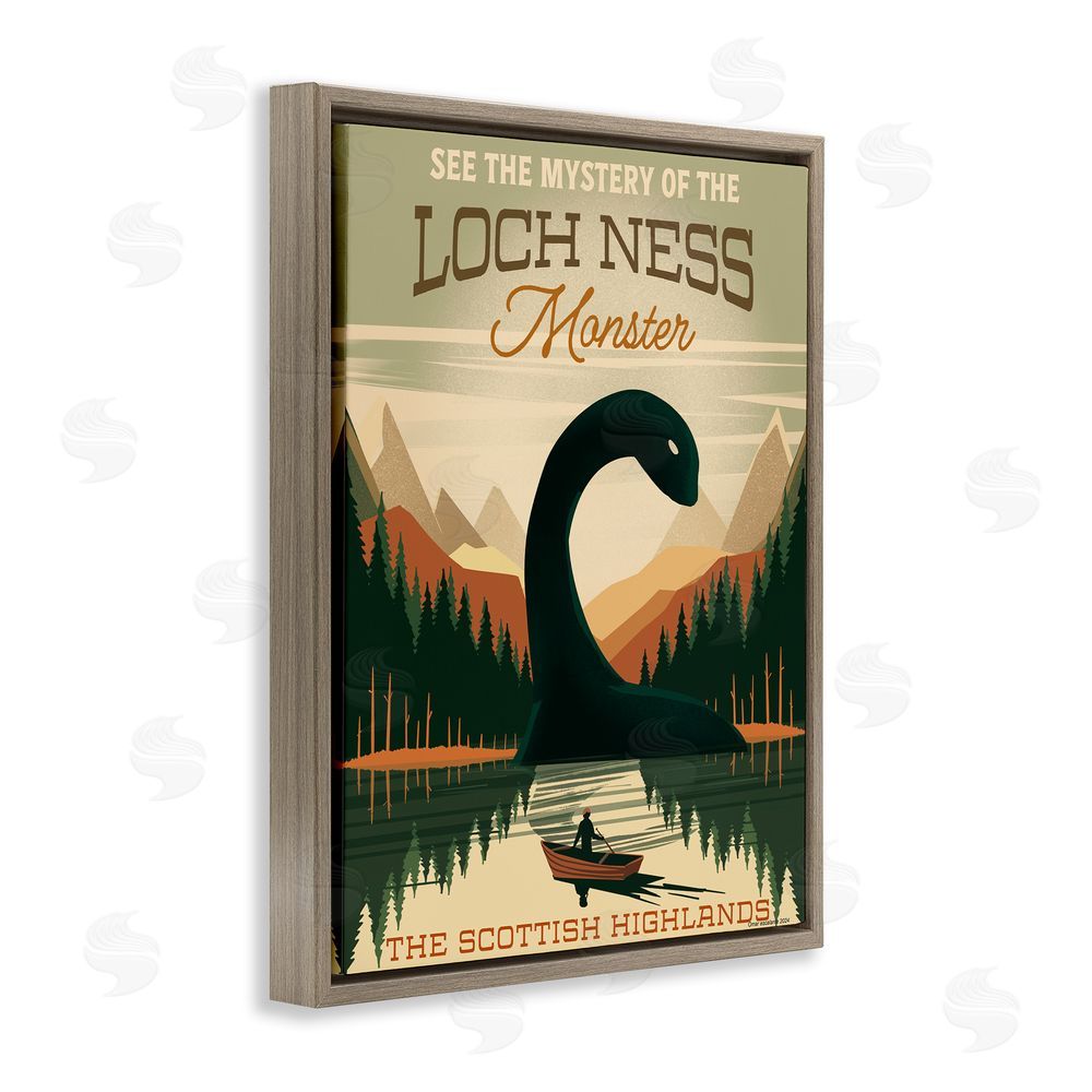 Omar Escalante Folklore Monster Tourism Brown Floating Frame Canvas Wall Art Print