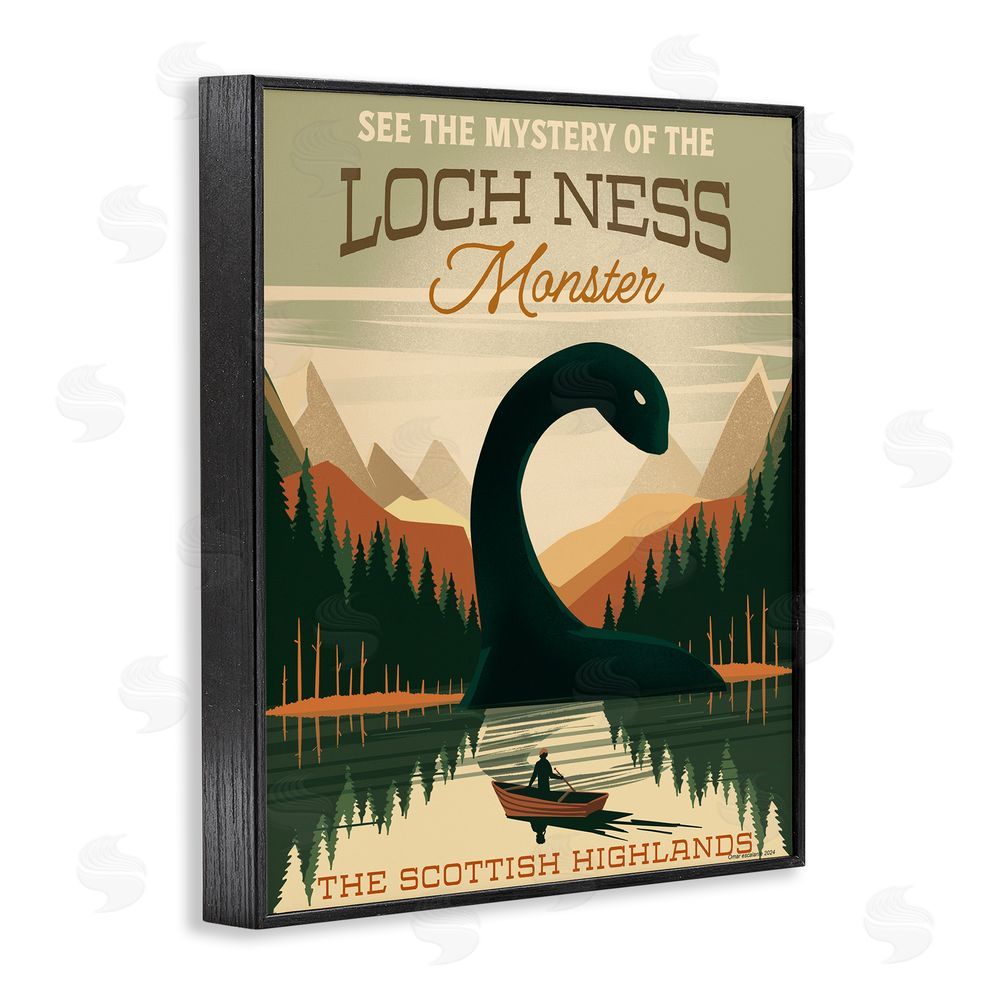 Omar Escalante Folklore Monster Tourism Black Framed Giclee Wall Art Print