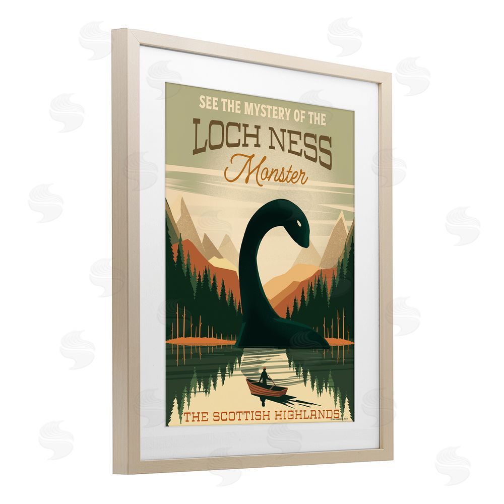 Omar Escalante Folklore Monster Tourism Birch Framed Print Under Glass Wall Art