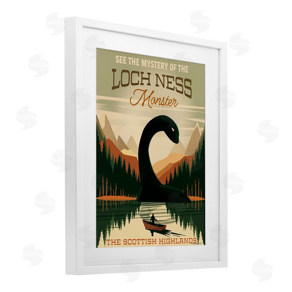 Omar Escalante Folklore Monster Tourism White Framed Print Under Glass Wall Art
