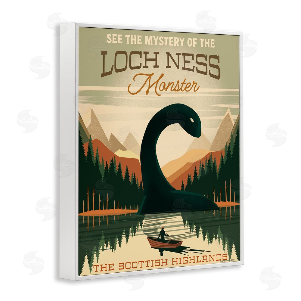 Omar Escalante Folklore Monster Tourism White Framed Giclee Wall Art Print