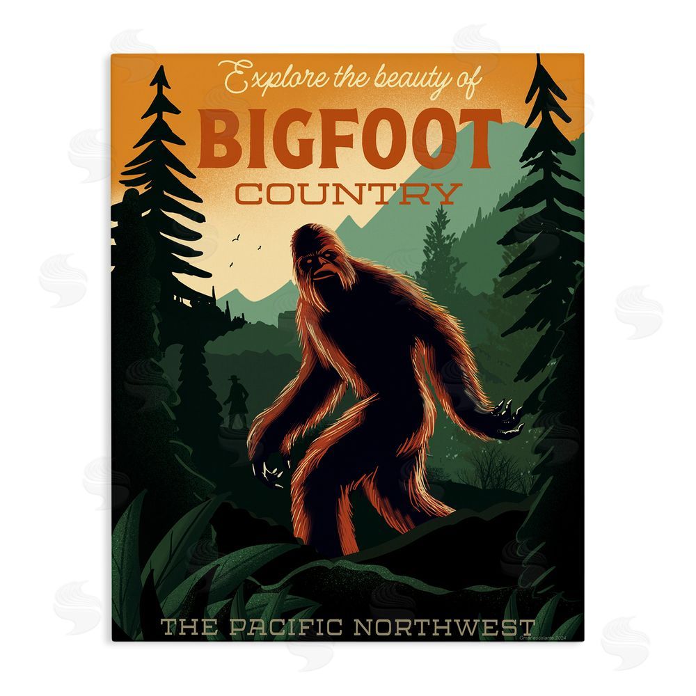 Omar Escalante Cryptid Tourism Wildlife Stretched Canvas Wall Art