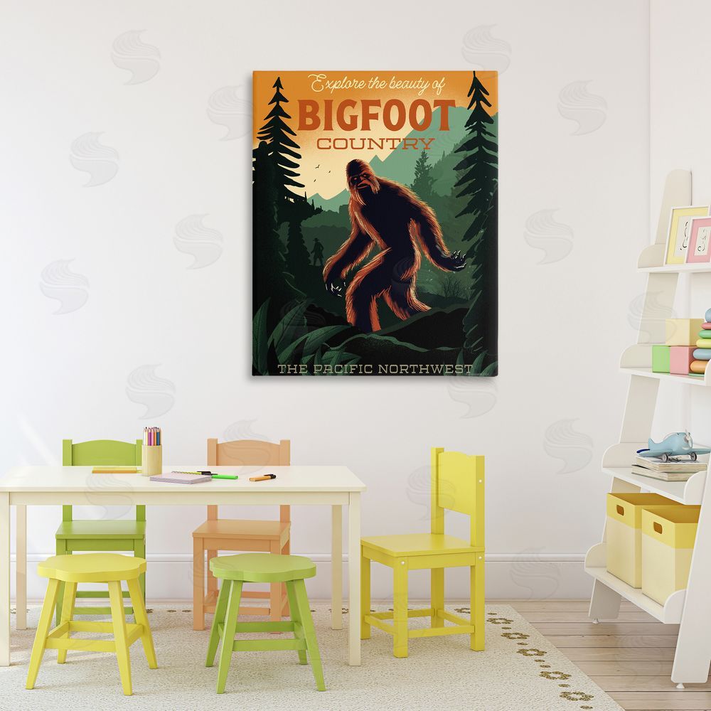 Omar Escalante Cryptid Tourism Wildlife Stretched Canvas Wall Art in Room
