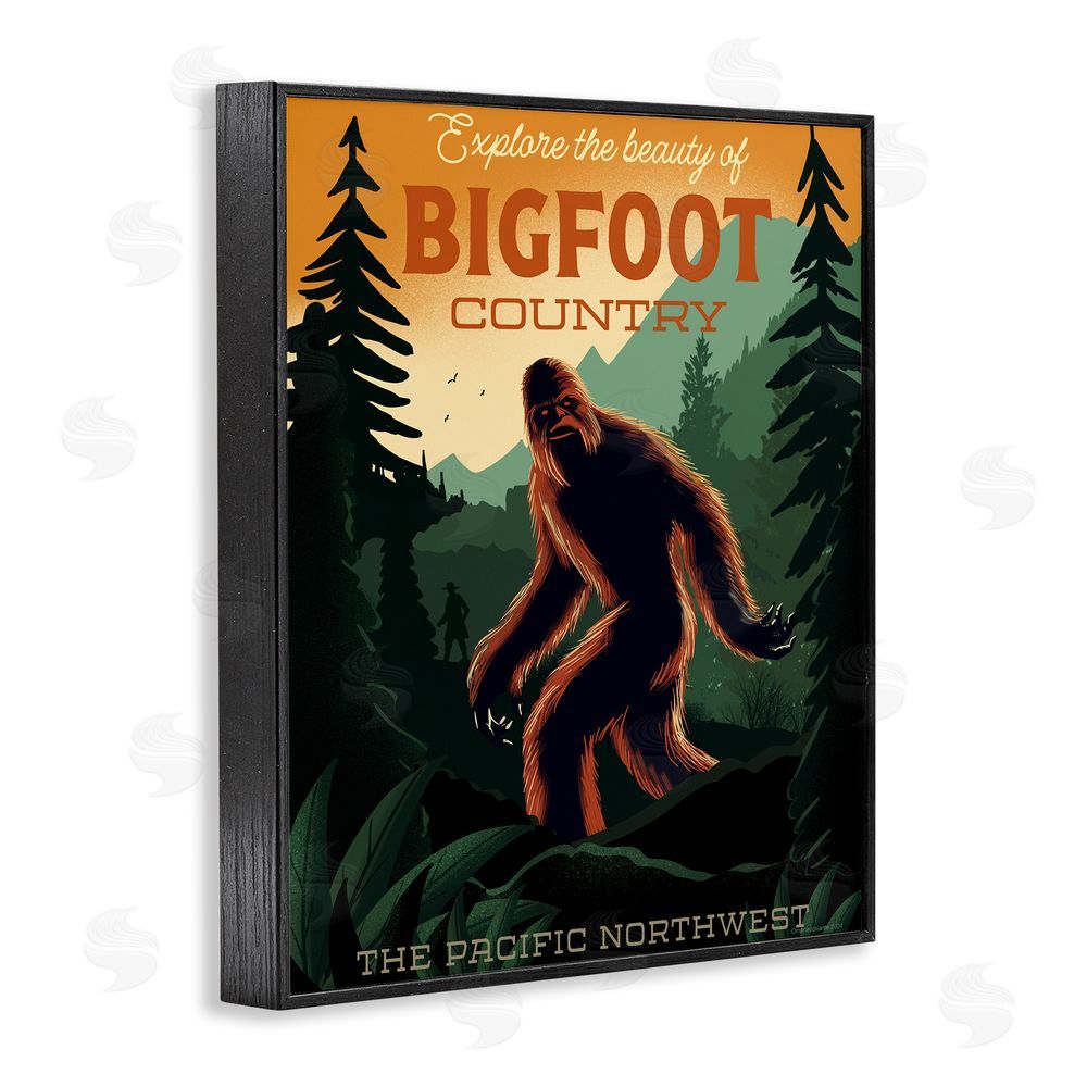 Omar Escalante Cryptid Tourism Wildlife Black Framed Giclee Wall Art Print